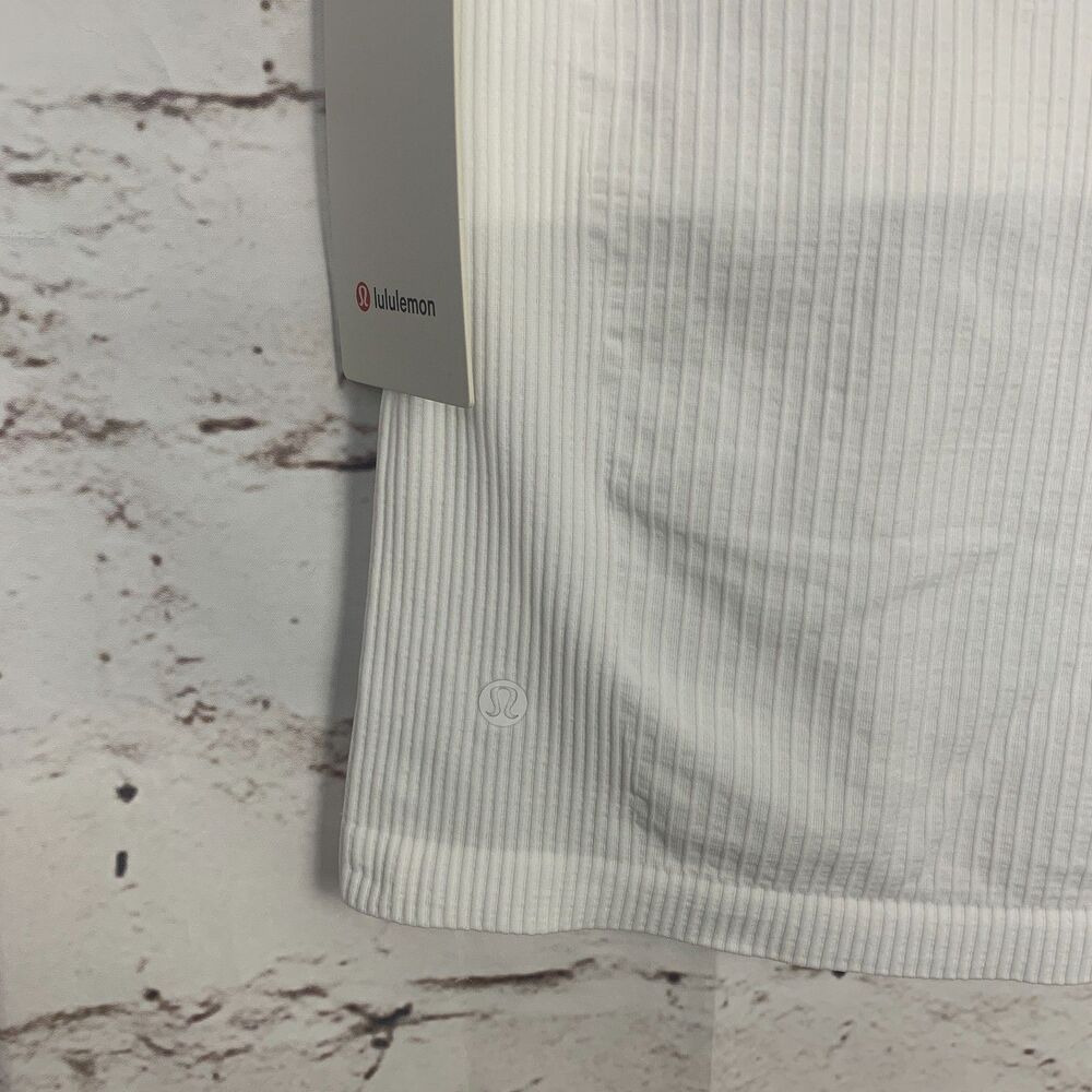 LULULEMON Ebb to Street Short Sleeve Shirt Women's 14 White Workout Tee T-shirt - Picture 7 of 7